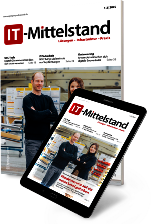 IT Mittelstand: Cover auf Magazin und Tablet