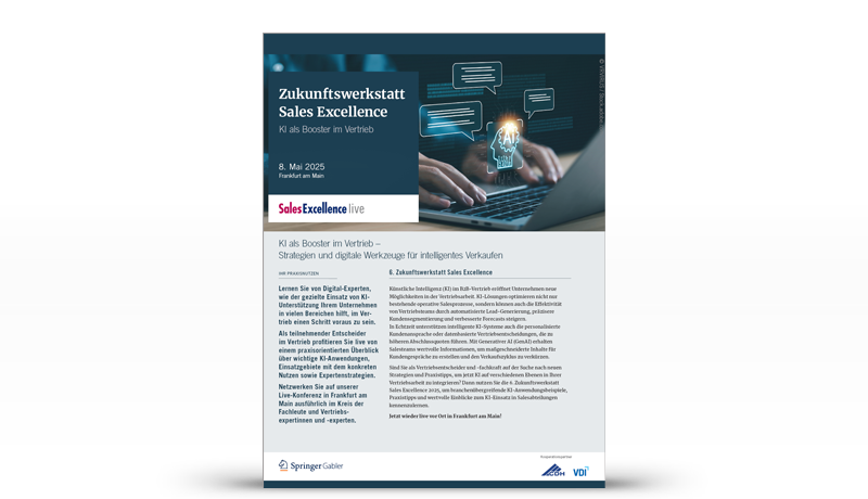 Cover Veranstaltungsflyer Zukunftswerkstatt Sales Excellence 2025